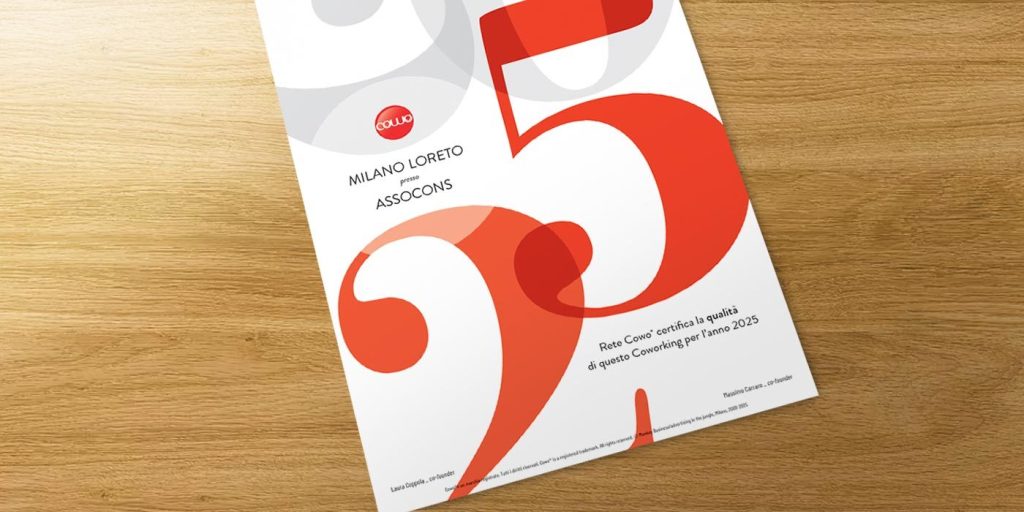 Attestato di qualità Cowo® 2025 - Coworking Milano Loreto
